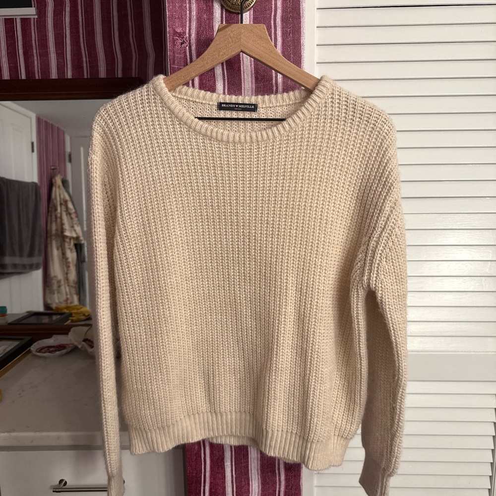 Brandy Melville Cream Knit Sweater